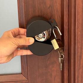 Posnaland 722542882936 Bedroom Door Lock Portable And Child Protection Handle With