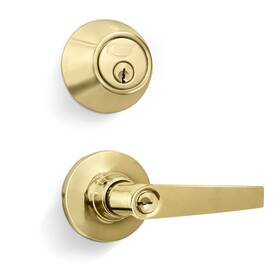 Led0 Premier Lock Entry Lever Door Knob And Deadbolt Combo Set Keyed Alike