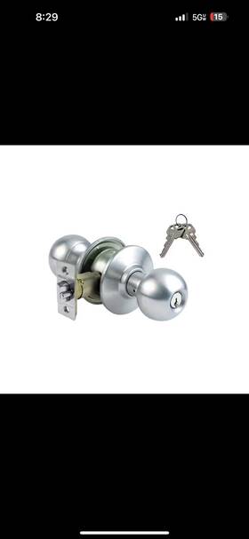Premier Lock 313048670648 Stainless Steel Grade 3 Entry Door Knob With 2 Sc1 Keys Cerraduras Para Puerta