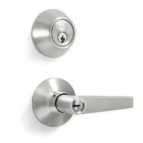 Premier Lock 313054825810 Stainless Steel Entry Door Handle Combo Set With Deadbolt And 4 Sc1 Keys K