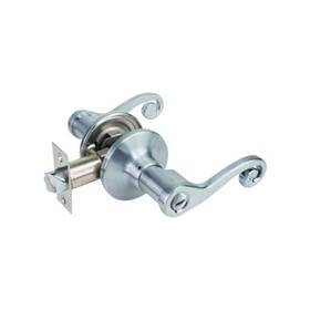 Premier Lock 357787593316 Satin Nickel Decorative Privacy Door Lever Set