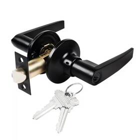Premier Lock 705353081200 Matte Black Light Commercial Duty Entry Door Lever Set With 8 Keys Total