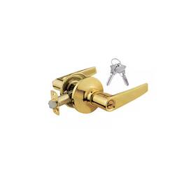 Lev01x Premier Lock Entry Door Lever Set Polished Brass