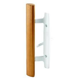 Prime-line 049793012081 C 1208 Patio Door Mortise Style Handle White Diecast With Wood Singl