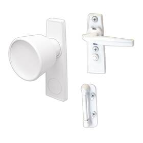 Prime-line 049793051219 K 5121 Tulip Knob Latch 1-3/4 Inch Mounting Holes White Single Pack