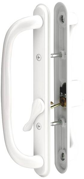 C-1289 Prime-line C 1289 White Diecast Keyed Sliding Door Handle Set With 10 Inch Pull