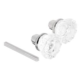 E-28314 Prime-line 28314 Mortise Style Fluted Glass Door Knobs Perfect For Replacing Broken Antiq