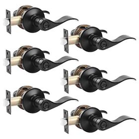 Probrico 6 Pack Privacy Door Lever Thumb Turn Lock On The Inside Locking