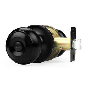 Probrico 713965371947 Flat Black Privacy Door Knob Interior Bath/bed Lock Ball Keyless Inch