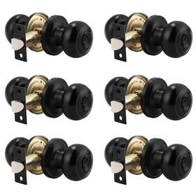 Probrico 715776380699 6 Pack Round Privacy Door Knob Thumb Turn Lock On The Inside Keyless Doorknob