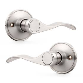 Probrico 716955980785 Pack Of Dummy Door Lever For Left Hand And Right Brushed Nickel Interior