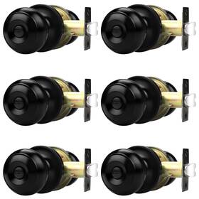 Probrico 717332411304 Black Door Knobs For Bedroom Bathroom Interior Knob With Round
