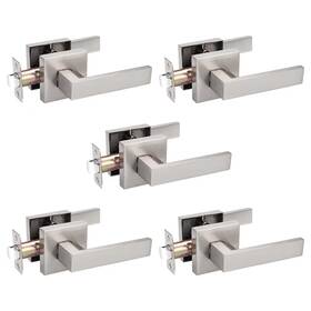 Probrico 717332813450 5 Pack Square Door Lever Lock Handle Lockset Keyless Doorknobs Passage K