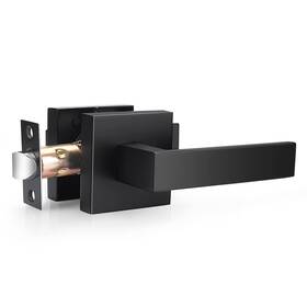Probrico 717332817304 Matte Black Passage Door Lever Square Hall Closet Handle Heavy Duty In