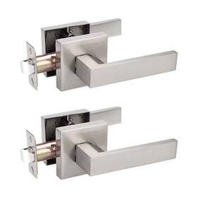 Probrico 717332829628 2 Pack Square Door Lever Lock Handle Lockset Keyless Doorknobs Passage K
