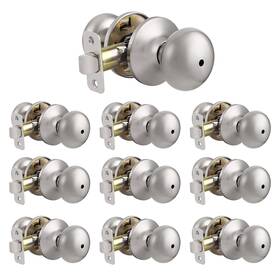 Probrico 718399217175 Privacy Door Knobs Bedroom Bathroom Locking Knob Brushed Nick