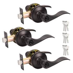 Probrico 718399617845 Oil Rubbed Bronze Door Lockset Hardware Keyed Alike Entry Entrance Lever