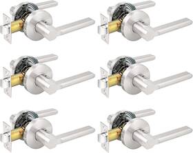 Probrico 718399793785 Keyless Interior Handles Passage Door Levers For Indoor - Satin Nickel