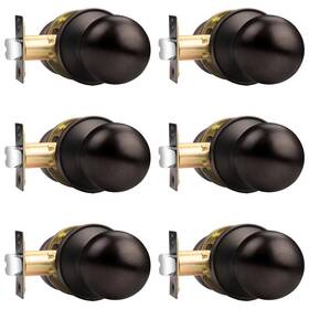 Probrico 718399881963 6 Pack -passage Hall/closet Door Knob Handles Interior Keyless Locksets Oil R
