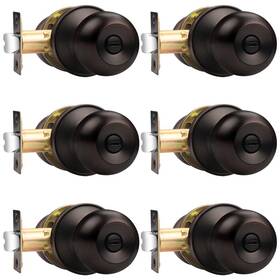 Probrico 718399896301 Ball Privacy Door Knobs Bed And Bath Keyless Handles Locksets Oil Rubbed Bro