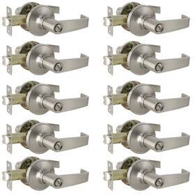 Probrico 941154037747 Bathbed Door Levers Satin Nickel Modern Privacy Interior Handles Heavy Duty