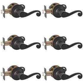Probrico 941154037990 Wave Style Oil Rubbed Bronze Passage Door Levers Hall/closet Non-lo