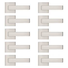 Probrico 941154055840 Pack Of 10 Door Lever Dummy Handle For Closets French Doors Squar