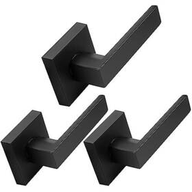 Probrico 941154072564 3 Pack Matte Black Half Dummy Levers Heavy Duty Non-turning Interior Door Ha