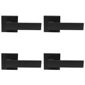 Probrico 941154072571 4 Pack Dummy Door Handles In Matte Black Non-turning Interior Levers