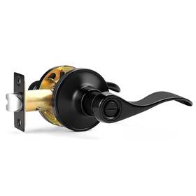 Probrico 941154080804 Privacy Lever Handle Stainless Steel Keyless Wave Lockset Interior Bed/bath L