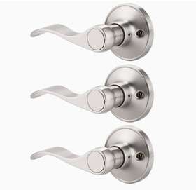 Probrico 941154085069 Left Handed Dummy Levers Satin Nickel Wave Shape Half Door Handl