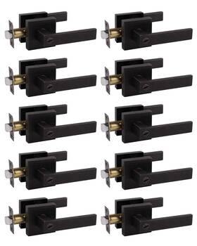 Probrico 941154089876 10 Pack Heavy Duty Privacy Door Levers Flat Style Handle Set
