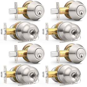 Probrico 972125735188 Door Knob And Deadbolt Set Exterior Lock 4 Pack Enrty
