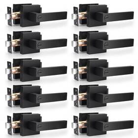 Probrico 972125738509 10 Pack Matte Black Door Handles Privacy Levers Heavy Duty Bed And Bat