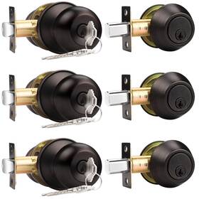 Probrico 972125739773 Entry Door Knob Deadbolt Combo Single Cylinder Keyed Alike Oil Rubbed Bronze 3