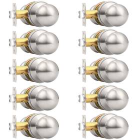 Probrico B01b5t82u4 Round Brushed Nickel Passage Door Knobs Interior Handles For