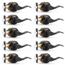 B01nck79xm Probrico 10-pack Oil Rubbed Bronze Keyless Interior Passage Door Lever Set