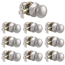 B06vv9mtxm Probrico Door Knobs Interior Passage In Brushed Nickel Finish 10 Pack
