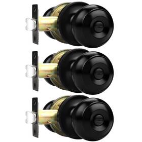 B079r6731j Probrico Matte Black Privacy Door Knobs For Bedroom Bathroom Stainless Steel 3