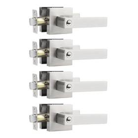 Probrico B07jfxybht Keyed Alike Entry Lever Door Locks Satin Nickel Finish Square