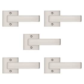 B088cnzymx Probrico 5pk Dummy Door Levers Satin Nickel Square Non-turning Closet French