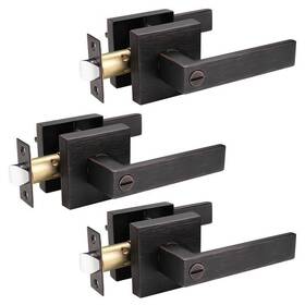 B0bzndwlkk Probrico Priobrico Oil Rubbed Bronze Interior Privacy Door Handle Lever For Bedroom/bathr