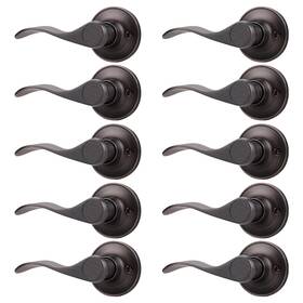 B0ccqvkd4g Probrico 10-pack Dummy Door Lever Wave Handle Left Hand Oil Rubbed Bronze Single