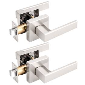 B0cwqyt741 Probrico Heavy Duty Square Passage Door Levers Set For Hall Or Closet Satin Nic