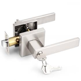 B0dl58j6h4 Probrico Entry Door Levers Brushed Nickel Lockable Heavy Duty Hardware Exterior