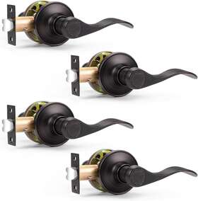 Dl12061-orbps Probrico 4pk Passage Keyless Door Lock Lever Handles Oil Rubbed Bronze Locksets