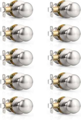 Dl5766snps-10 Probrico #pack Interior Round Door Knob For Hallway And Closet Handle Lock Satin Nickel