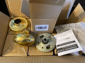 Dl607sndm Probrico 6-pk Door Handles Ball Style Half Dummy Polish Gold