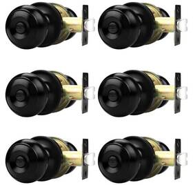 Dl609bkbk-6  Probrico #pack Black Door Knobs For Bedroom Bathroom Interior Knob 6 Pack