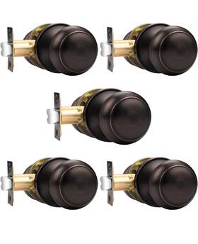 Dl609bkps Probrico Passage Interior Door Knobs Hall And Closet Handle Keyless Oil Bro Lockset 5x